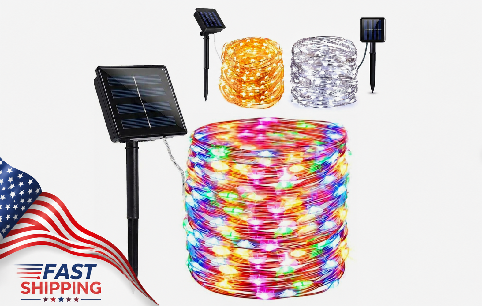 Solar Fairy Lights Copper Wire Outdoor Garden