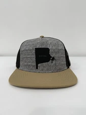 Prana Journeyman Flat Brim Social Mesh Back Trucker Snapback Cap Hat Adjustable