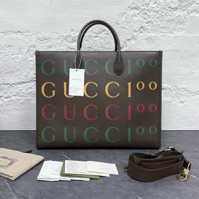 GUCCI Centennial Tote You Got Good Taste 680956 Tote Bag Brown