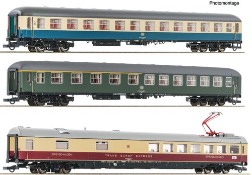 Roco 6200052 3 Personenwagen DB Ep 4 Auf Wunsch Achsen für Märklin gratis NEU | Condition: Neu