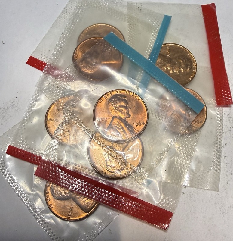 1964 Lincoln Cent Penny LOT US Mint P or D Random Pull Copper Coin -Bulk Price A