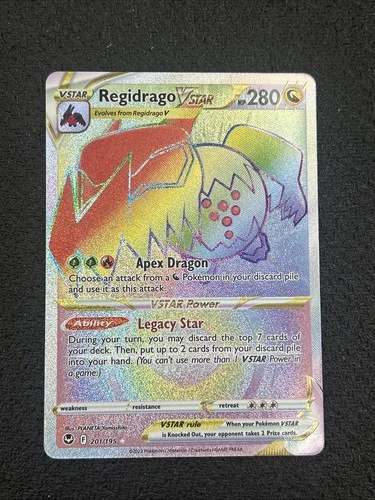 Regidrago VSTAR (Secret) 201/195 SWSH12: Silver Tempest NM Pokemon 2022