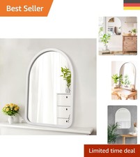 Gewölbter Wandspiegel Holzrahmen Rustikal Landhausstil 45x65 cm