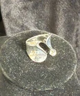 Vintage Sterling Silver Abstract Fluid Bypass Ring 5g - Size 6.5 Sculptural Wave