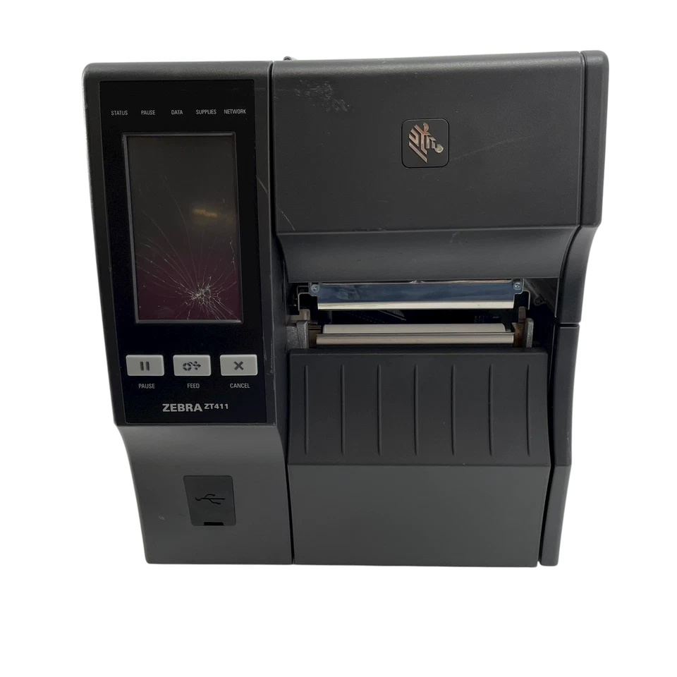 FOR PARTS Zebra ZT411 Thermal Transfer Label Printer 300dpi w/ LAN USB #FP5434 - Image 2 of 4