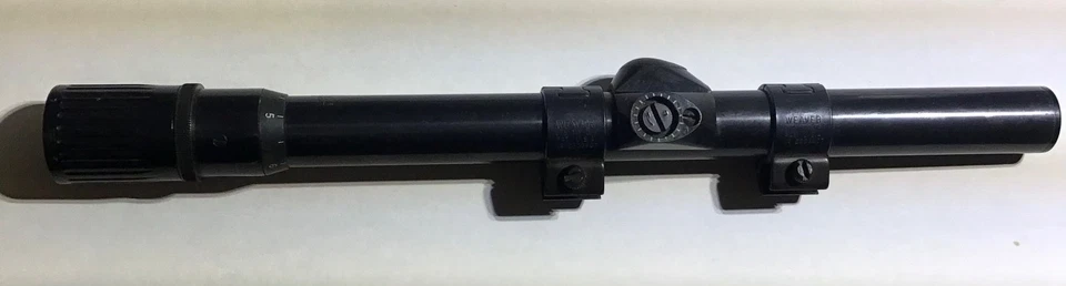 Mira para rifle Weaver V22-A, 3-6x, retícula dúplex pesada, con anillos de punta de tejedor Foto 2 de 4