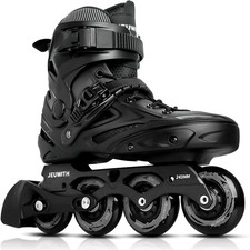 JEUWITH Inline Skates for Women Men Black Size Mens 9.5 Womens 10.5