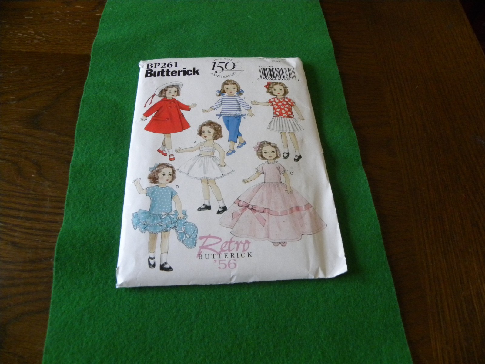 Butterick Pattern #BP261 for Clothes for 18