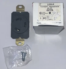 ***NEW*** Pass & Seymour L530-R Turnlok Receptacle 30A 125V 2P 3W Ground