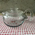 VTG PYREX Flame Ware 8446-B Glass Stove Top Tea Pot  w/ Lid 6 Cup
