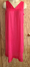 Vanity Fair Chemise Gown Lingerie Pink Tricot Nylon SZ M VTG sleepwear USA