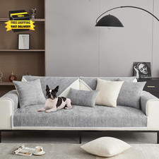 Couch Cover for Dogs Washable All Seasons, Chenille Non Slip Couch Pet Cover, Fu