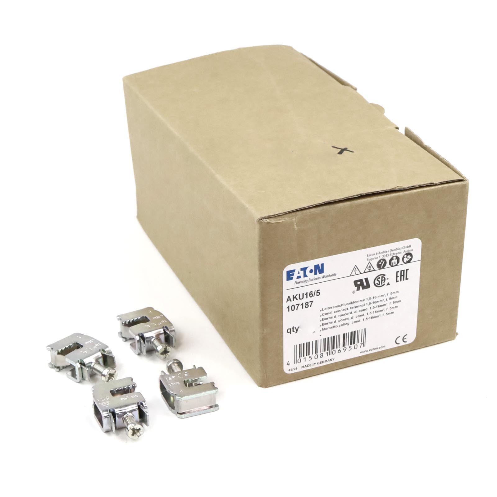 Eaton Leiteranschlussklemme AKU16/5 107187 (95Stk.) OVP