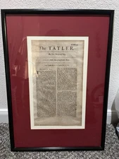 VTG THE TATLER BY ISAAC BICKERSTAFF 1710 Numb 44