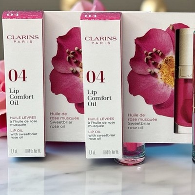 Clarins Lip Comfort Oil 04 Pitaya ~Hydrating Gloss ~Mini Size 1.4mL .04 Oz ~NEW!