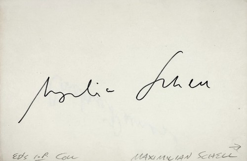 CRISTINA RAINES & MAXIMILIAN SCHELL doppelt signiert handsigniert 4" x 6" KARTEIKARTE - Bild 3 von 8
