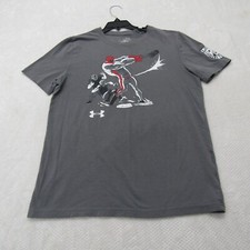 Under Armour Heatgear Loose Shirt Boys Size YLG Gray Short Sleeve