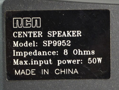 RCA (3) Home Center & Surround Speakers SP9952 Black Bookshelf Small - Picture 5 of 9