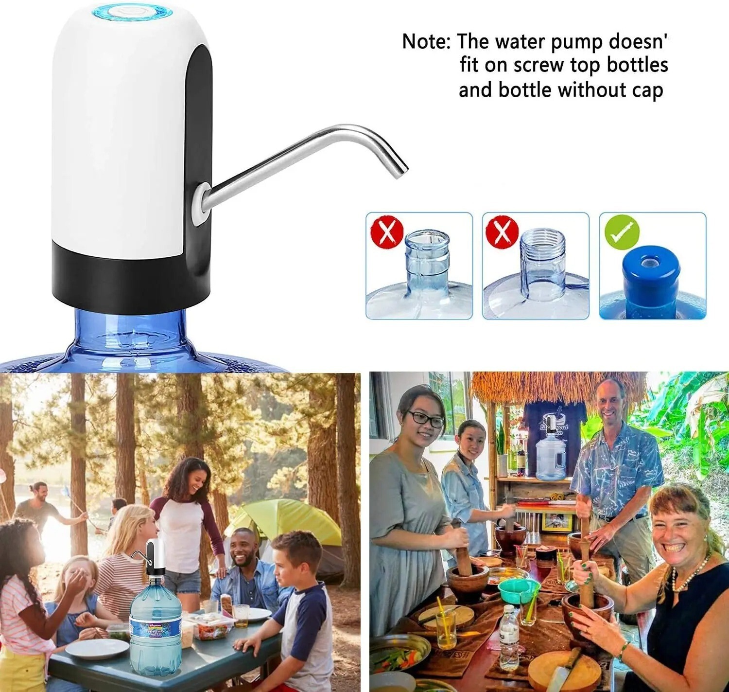 New Automatic Universal Electric Water Dispenser Pump 5 Gallon USB ...