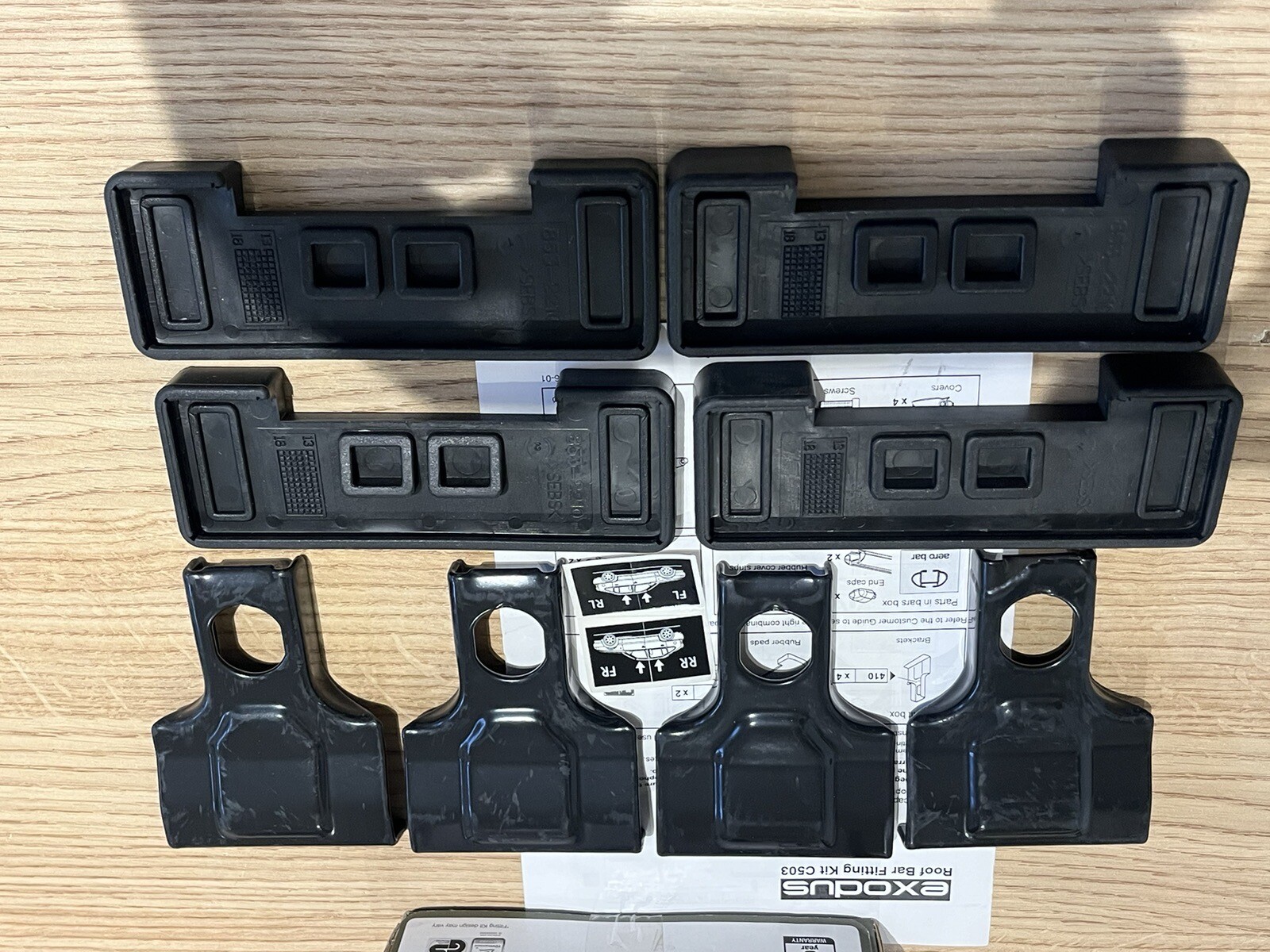 Exodus Roof Bar Fitting Kit C503 For use with Exodus FP4 Footpack eBay