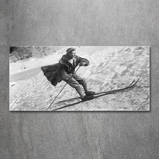 Tulup Stampa Vetro Acrilico Quadro Arte Parete 120x60cm - Sciatore