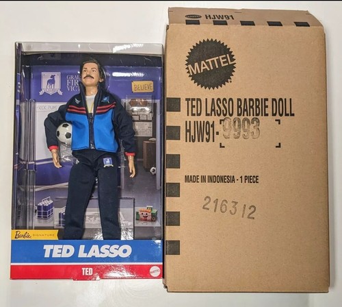 New Ted Lasso Barbie Collector Doll Football Coach Gold Label Jason Sudeikis - Picture 18 of 23