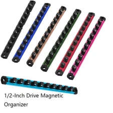 WORKPRO 3/8'' Dr Magnetic Socket Organizer Aluminum Alloy Socket Rail(no Socket)