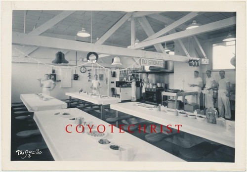 TAI SING LOO Original Photo PEARL HARBOR NAVY YARD MESS HALL Xmas Prep 1943 WWII