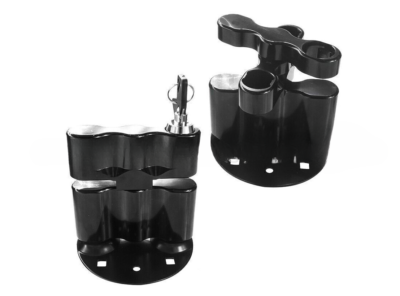 RX-LOX-PM Pack Mount Blocco Di Montaggio Con Chiavi - Kit Compatibile Con Pacchi Benzina E Scatole Stoccaggio - Alluminio Nero (2 Pezzi) - 4