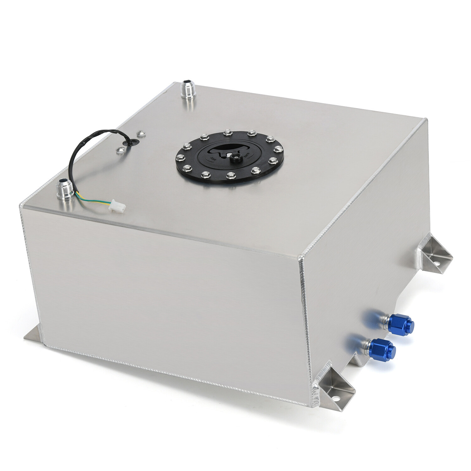 40L Litre 10 Gallon Aluminum Fuel Surge Cell Tank w/Cap Plug Sensor Foam Inside