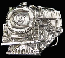 Locomotive Railroad Train Vintage Belt Buckle