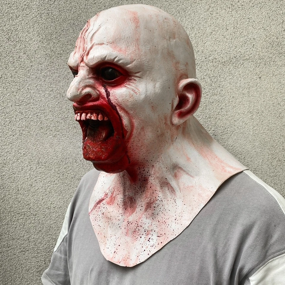Walking Dead Zombie Walker Scary Horror Mask for Halloween Cosplay Party Costume - Image 3 of 4