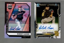 Robert Gasser 2021 Bowman Chrome Autograph & 2021 Elite Extra Edition Auto