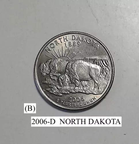 2006-D- NORTH DAKOTA STATE QUARTER  C- NGC PRICE CHARTS  (B)