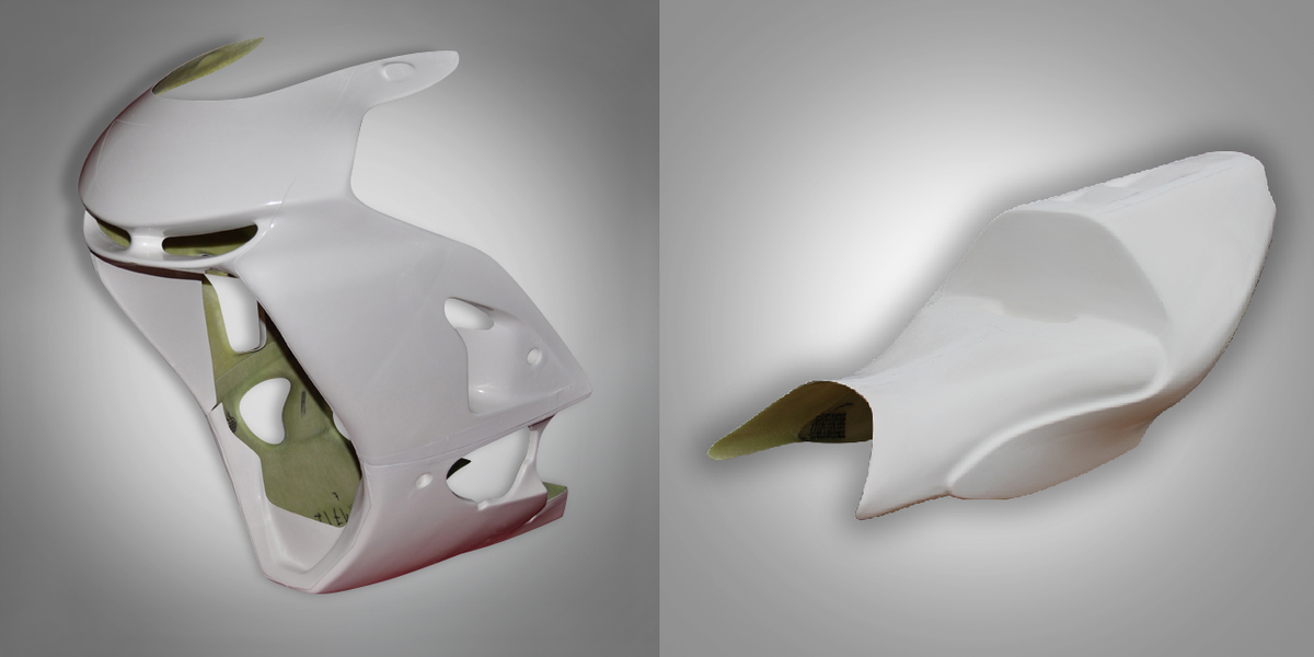 KDR17/R Kawasaki ZX 6R GFK Fairing Set Seat Cowl Rear