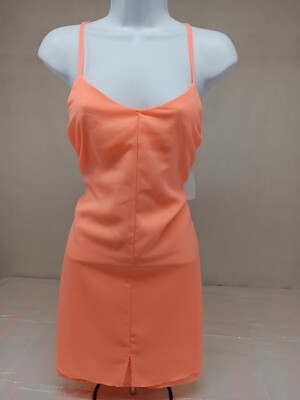 charlotte russe orange dress MCharlotte Russe orange dress sleeveless ruffles white polkdots size small