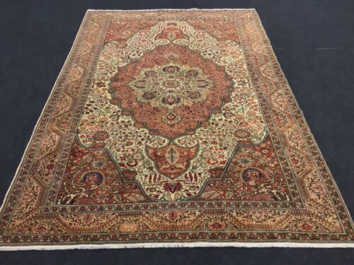 Oriental Turkish Rug,Large Floral Rug,Fade Wool Rug,Traditional Vintage Area Rug - Picture 1 of 19