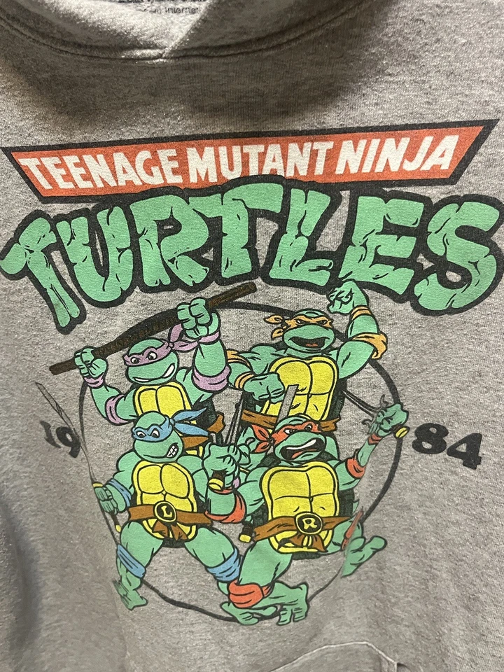 Teenage Mutant Ninja Turtles TMNT Gris Para Hombres L Pullover Sudadera con Capucha Sudadera Foto 3 de 4
