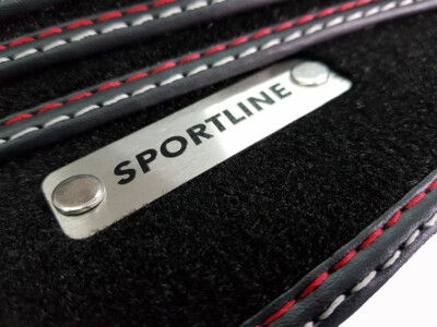Sportline Velours Fußmatten für FORD C-Max Bj.2010-2015 Metall Logo 