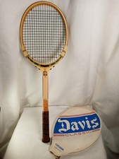 Vintage T.A. DAVIS Classic II Clasiden Wood Fiberglass Laminated Tennis Racquet