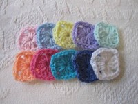 80- Pc. 1-1/2 Handmade Granny Square Centers Crocheted Choice Of 11 Colors 80- Pc. 1-1/2 Handmade Granny Square Centers Crocheted Choice Of 11 Colors
