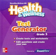 Health Wellness: Test Generator Grade 3 PC MAC CD create exams worksheets etc