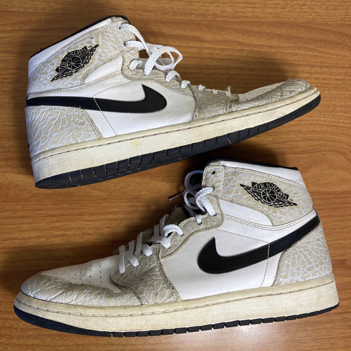 Nike Air Jordan 1 Retro High Elephant White Size 9.5 Sneakers