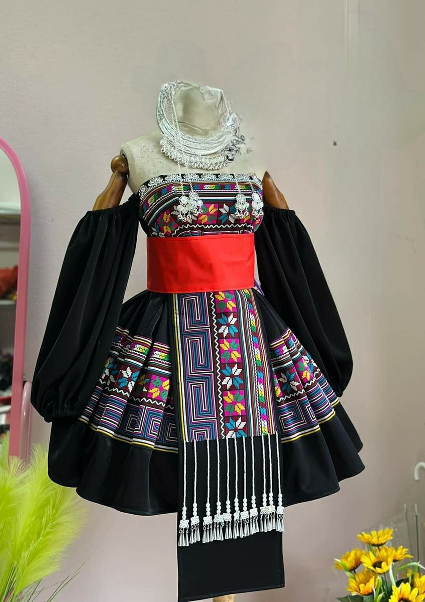 Hmong dress for women, Vintage ethnic hand embroidered dress,Hill tribe outfit | eBay Hmong dress for women, Vintage ethnic hand embroidered dress,Hill tribe outfit | eBay