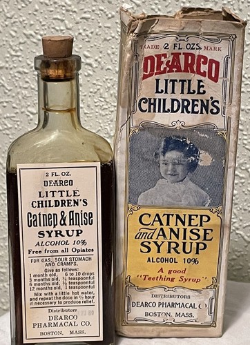 Dearco Little Children's Catnip & Anise Syrup Bottle with box and instructions