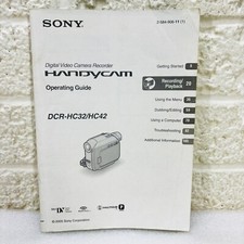 Sony Handycam Video Camcorder MiniDV DCR-HC32 Instruction Manual Guide   VGUC  