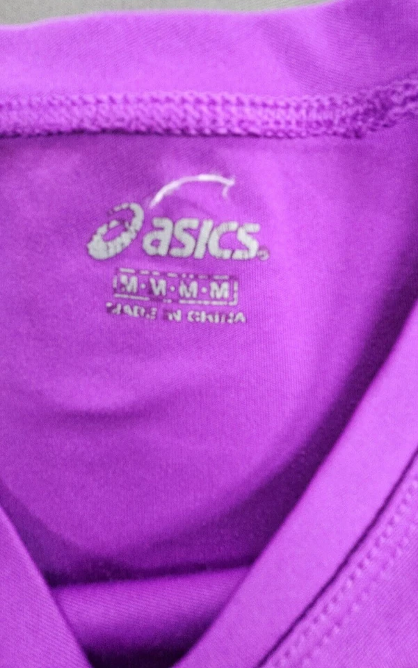 Asics Mujer Entrenamiento Top Talla Mediana Púrpura Fitness Yoga Gimnasio Foto 3 de 4