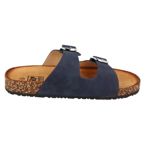 Ladies Down to Earth Low Flat Form Dual Buckle Mule Sandal - F1R2090 - Picture 26 of 37