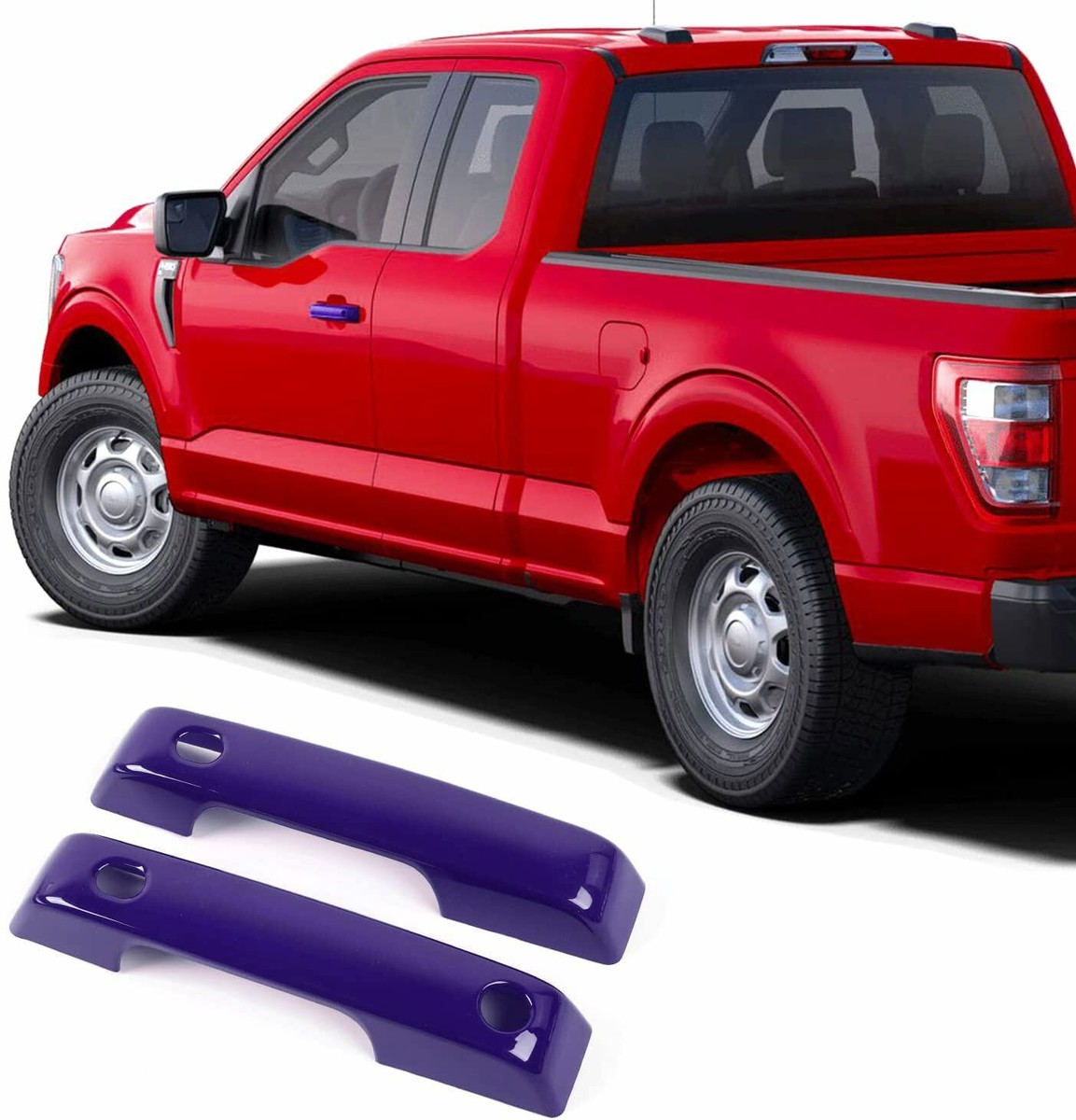 Pair Of Front Fender Flares For 2011-2015 Ford Explorer - Black Plastic, Direct Fit