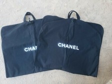 2 CHANEL BLACK EXTRA LARGE SUIT/COAT TRAVEL CARRIER /GARMENT BAG CASE COVER